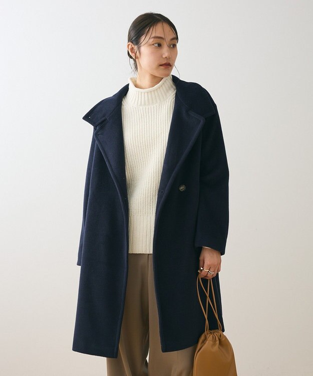 Green Parks ｍｏｋｏモールモックネックニットプルオーバー Ecru