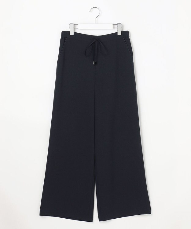J.PRESS LADIES L 【セットアップ対応】Light ジョーゼット ワイド イージーパンツ ネイビー系
