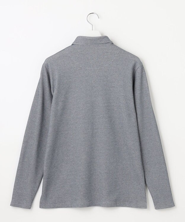 23区GOLF 定番人気【MEN/キングサイズ】ハニカムカノコ 長袖ポロシャツ グレー系