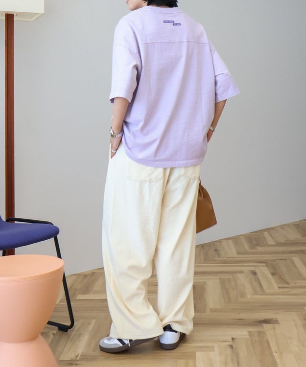 AMERICAN HOLIC 【WEB限定】ピグメント5分袖ロゴプルオーバー Purple