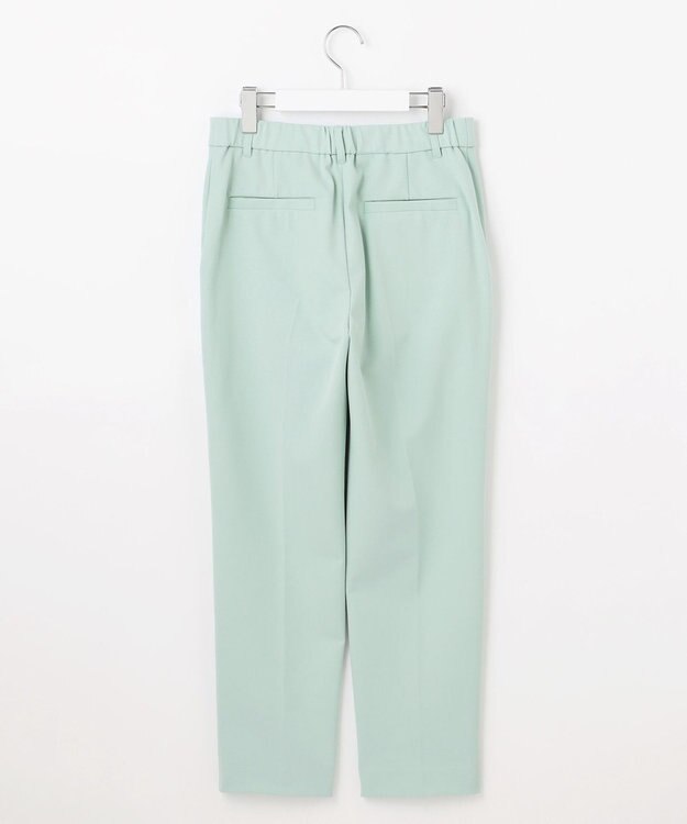 自由区 【撥水加工・洗える】TRギャバ裏起毛テーパード パンツ アイスグリーン