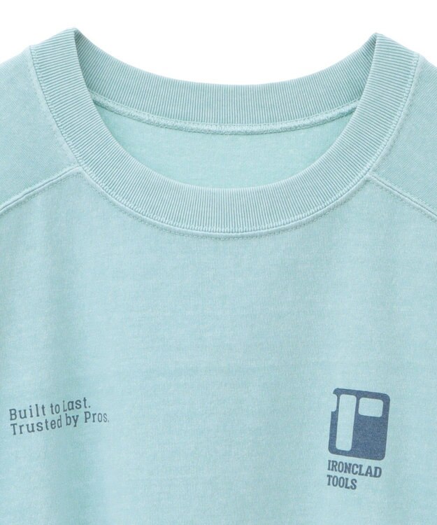 AMERICAN HOLIC 【WEB限定】ピグメント5分袖ロゴプルオーバー Lime Green