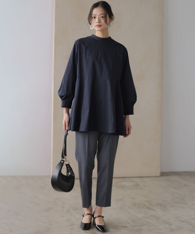 組曲 L ハンサムツイルテーパード パンツ グレー系