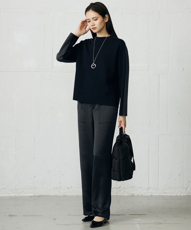 自由区 【カタログ掲載】ドレーピーサテンベイカー パンツ ブラック