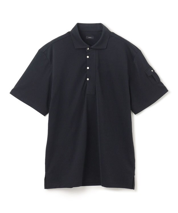 JOSEPH HOMME 【接触冷感】アイスコットンカノコ　ポロ ブラック系