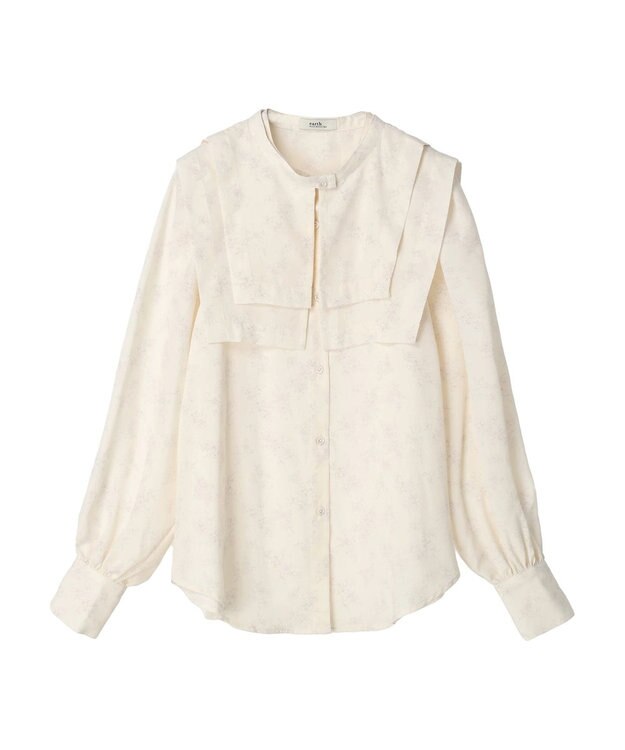 earth music&ecology ２ＷＡＹ衿ブラウス Ivory