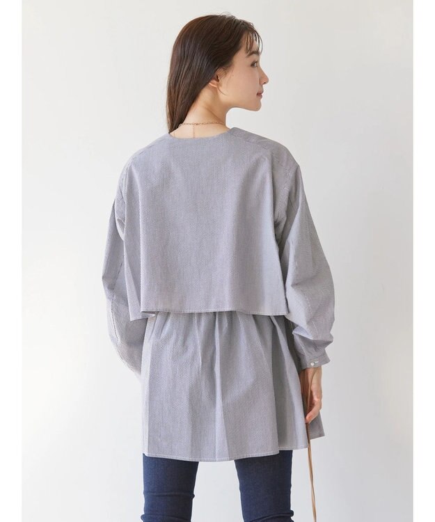 AMERICAN HOLIC サッカーワントーンティアードチュニック Stripe