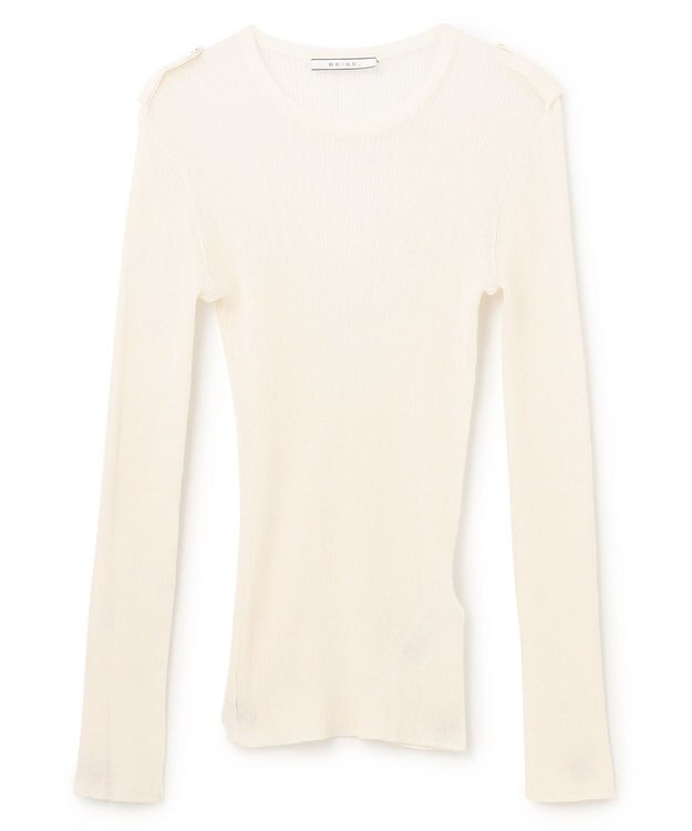 BEIGE， LIANE / リブニットトップス Ecru