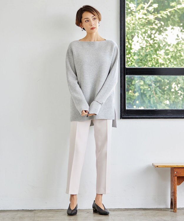 ICB 【洗える】トリプルクロスツイル スティックパンツ ピンクベージュ系