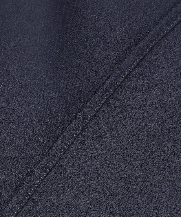 ICB 【UVカット・防シワ・洗える】ストレッチジョーゼット  レイヤードデザインブラウス ネイビー系