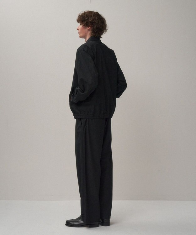ATON LIGHT TC GABARDINE | ウォッシュドハリントンジャケット - UNISEX BLACK