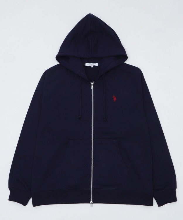 WEGO 【WEB限定/ユニセックス着用ITEM/25年秋冬新作/SMLサイズ展開】別注U.S.POLO ASSN.　ZIPパーカー ネイビー