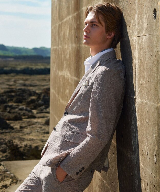 JOSEPH ABBOUD 【キングサイズ・ストレッチ・洗える・軽量・防しわ・速乾・エコ撥水】ライトウェーブジャケット ベージュ系