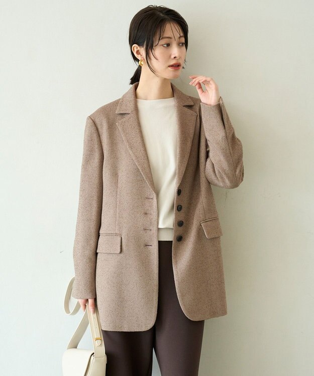 UNFILO リングツイード ジャケット モカ