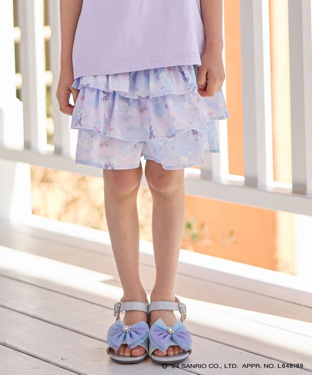 ANY KIDS 【サンリオキャラクターズ×any FAM】フリルショートパンツ ラベンダー×クロミ
