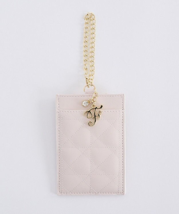 Maison de FLEUR Fチャームキルティングパスケース Pink
