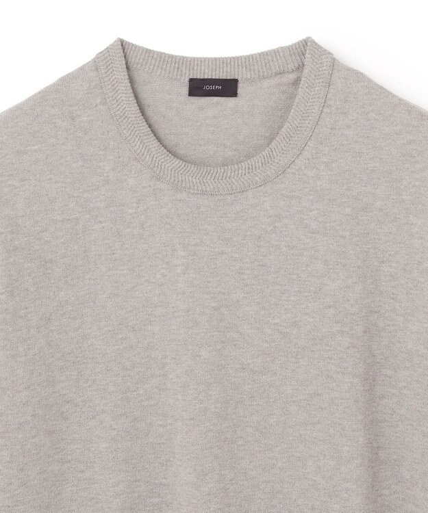 JOSEPH HOMME ファインクレスコクレープ　半袖ニット ライトグレー系