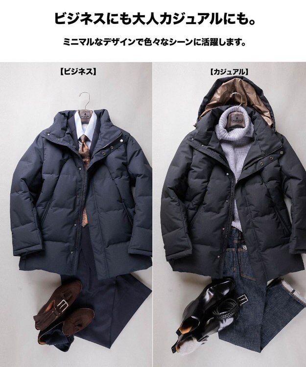 GOTAIRIKU 2年連続売上NO1【仕事で着られる】MINOTECH/ミノテック ドレス ダウンコート グレー系