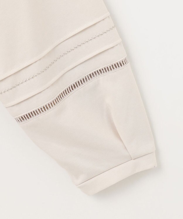 J.PRESS LADIES S 【洗える】プレーティングジャージー スキッパー カットソー グレージュ系