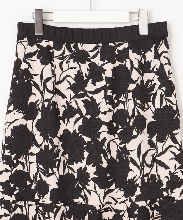自由区 S 【Premium Collection】シャドウフラワープリント スカート ブラック系5