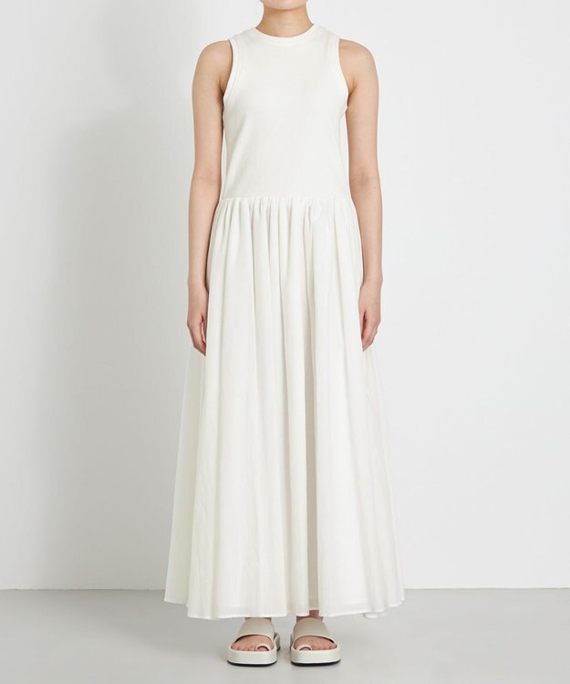 NAVE 【Nave　洗える】トランスペアレントボイル ドレス ホワイト系