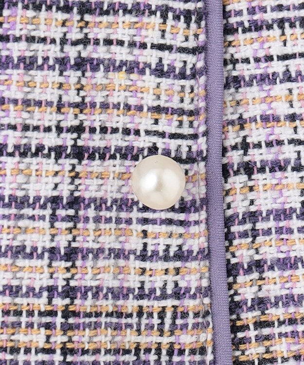 ANY SIS 【洗える】ライトツイード調 スカート ラベンダーMIX