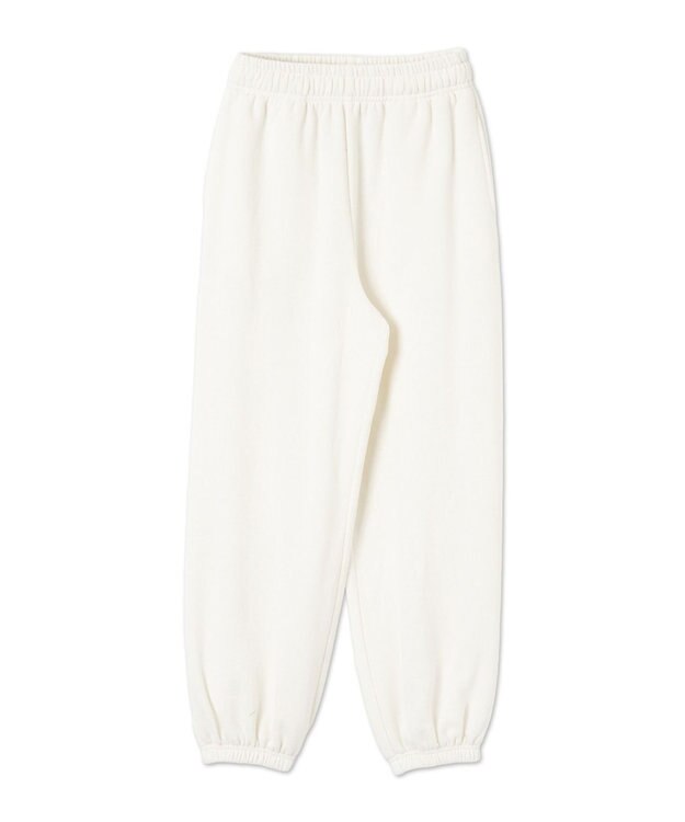 WEGO 【あったか/ウエストゴム】裏起毛スウェットジョガーパンツ ホワイトアイボリー