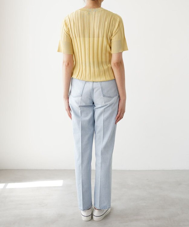 woadblue ハイライズデニムパンツ アイスブルー ICEBLUE