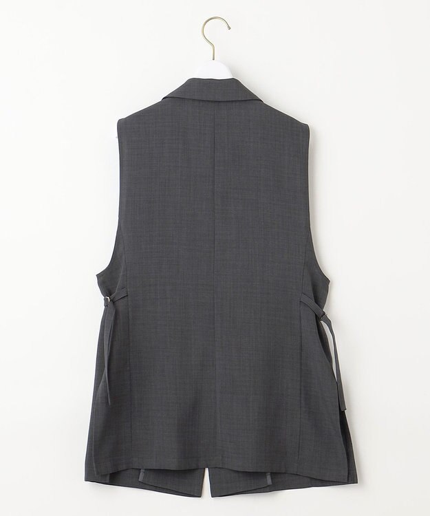 ANY SIS 【セットアップ可】ドライタッチクール ジレ チャコールグレー