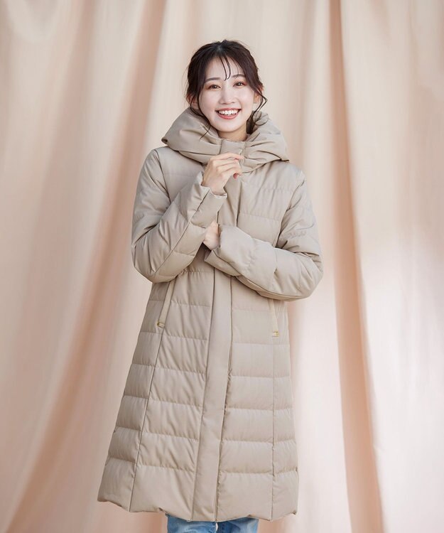 Tiaclasse 【ダウン70%撥水加工】スタンドカラーダウンコート アイボリー