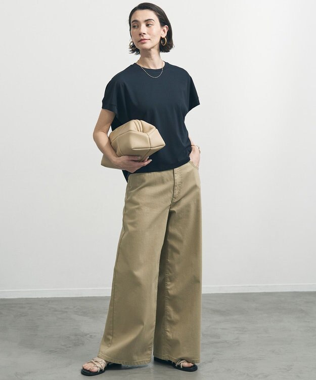 UNFILO 【一部店舗限定カラー】BEAUTY FORM-T コクーンTシャツ ネイビー