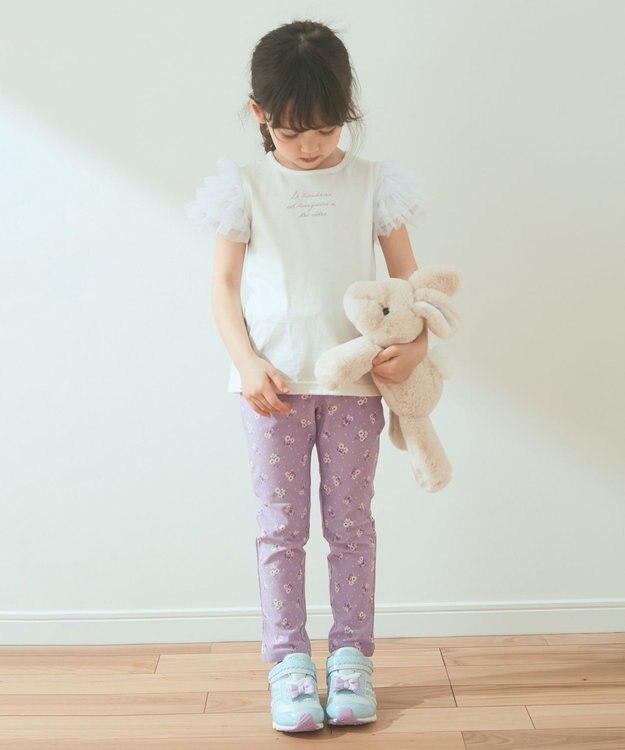 ANY KIDS 7daysガーリーパンツ(カットソー) ラベンダー花柄