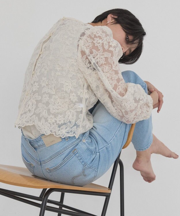 AMERICAN HOLIC 【EDWIN別注】ワイドデニム Light Indigo