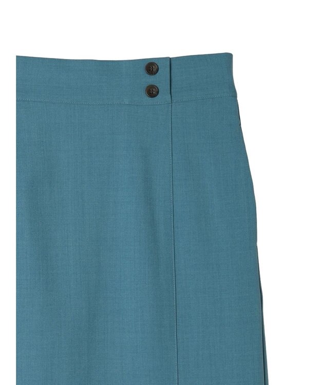 Green Parks 接触冷感　きれいシルエットＩラインスカート Blue