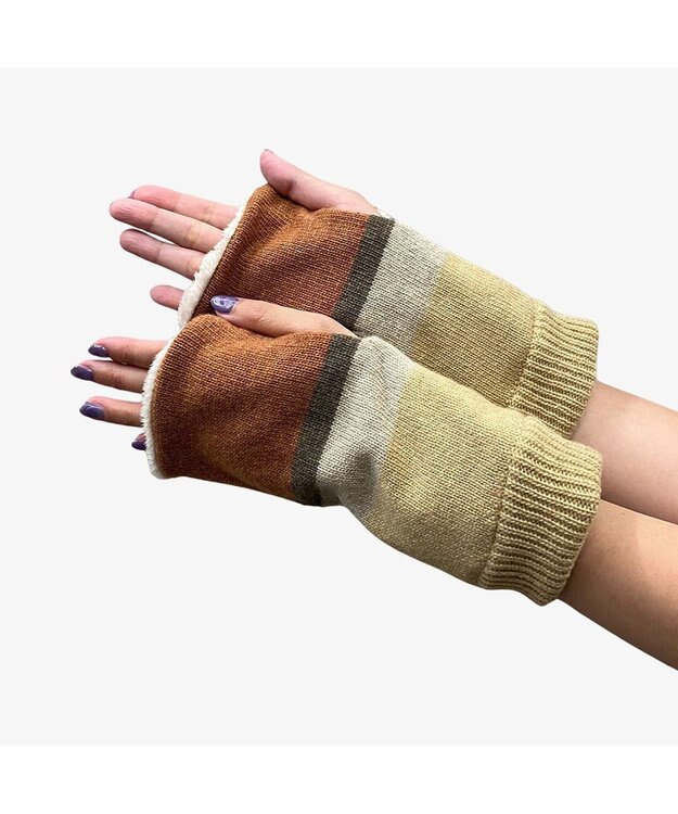 林八百吉商店 un chapeau アームウォーマー ベージュ