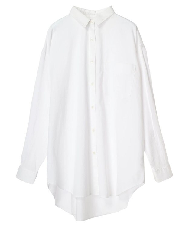 AMERICAN HOLIC ＵＶカット加工バックタックシャツチュニック Off White