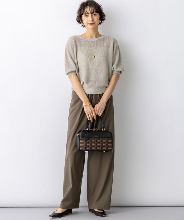 23区 【先行予約】バスケットメッシュ ボストンバッグ ブラック系