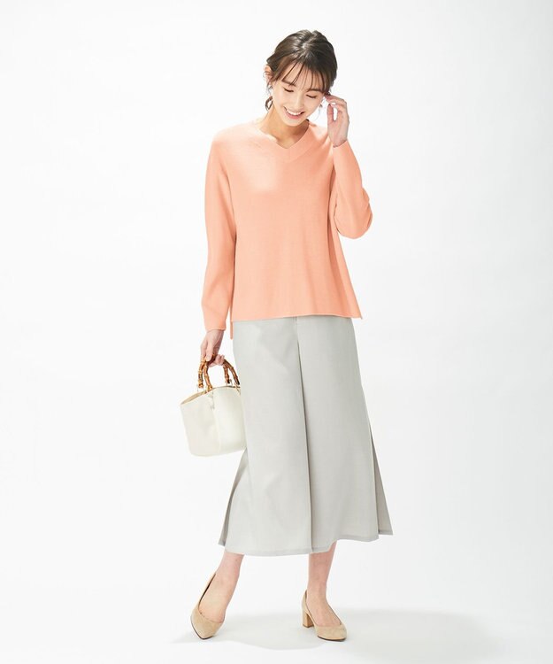 J.PRESS LADIES 【洗える】シックアンドシンボイル パンツ ベージュ系