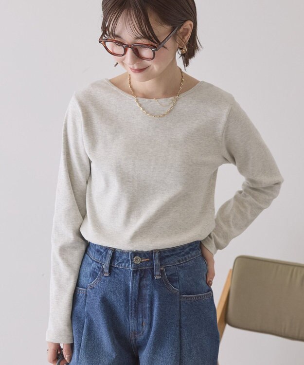 AMERICAN HOLIC 【2WAY】スクエアネックプルオーバー Oatmeal