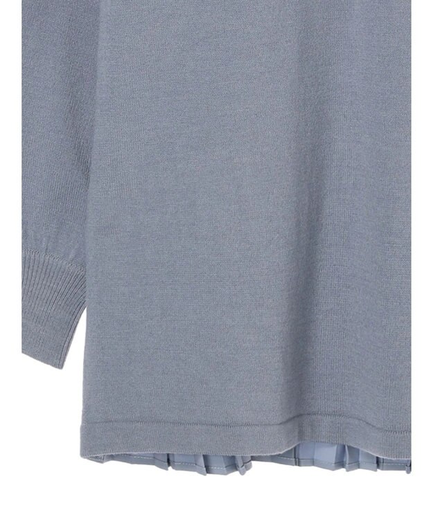 earth music&ecology バックヘムプリーツチュニック Blue