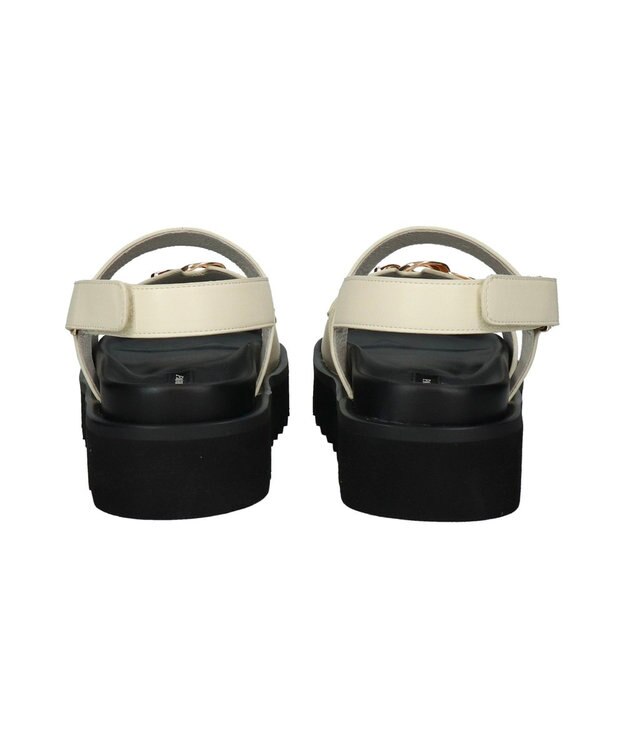 Bridget Birkin 【PARADIS COULEUR】メタルチェーン厚底フットベッドサンダル アイボリー