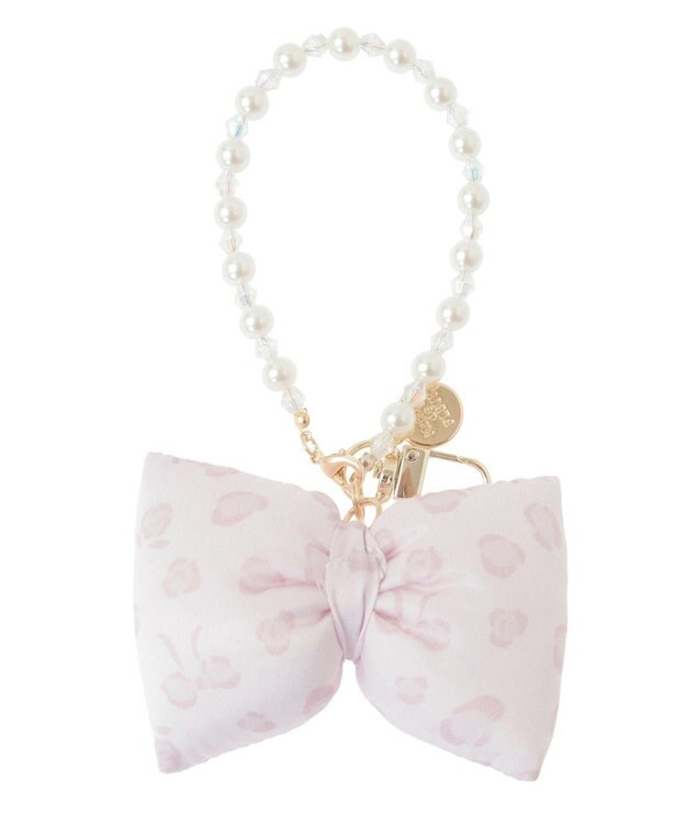 Maison de FLEUR リボンレオパードパールストラップ Light Pink
