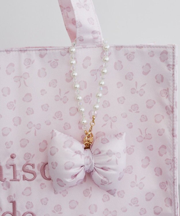 Maison de FLEUR リボンレオパードパールストラップ Light Pink