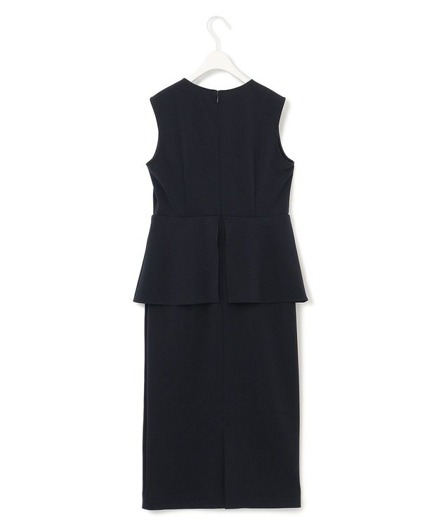 ICB 【洗える】ミリオーネダンボールニット  ジャンパースカートワンピース ネイビー系