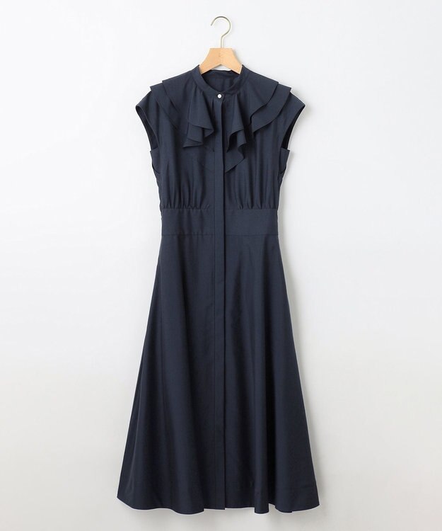 組曲 【WEB限定】シアーボイル ラッフルワンピース ネイビー系