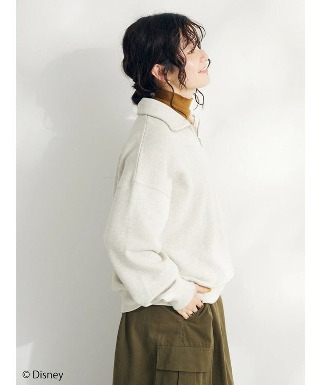 CRAFT STANDARD BOUTIQUE 【Ｄｉｓｎｅｙ】Ｈａｌｆ　Ｚｉｐ　Ｓｗｅａｔ Oatmeal