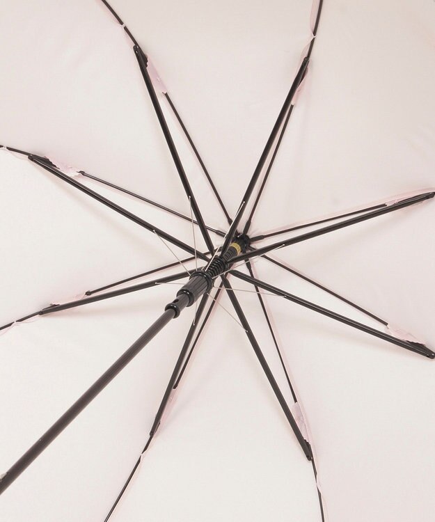 MOONBAT 【耐風傘/ジャンプ傘】ランバン オン ブルー (LANVIN en Bleu) リボン 花柄 長傘 サテンプリント ピンク