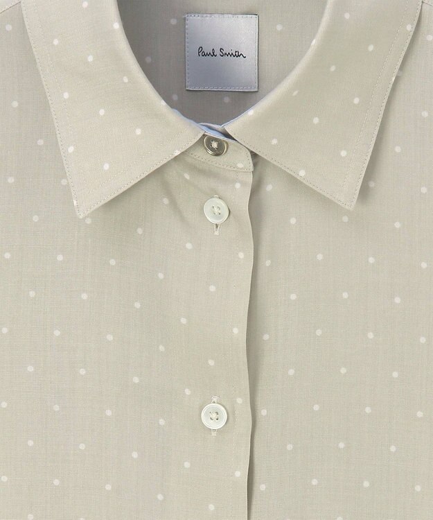 Paul Smith 【洗える】ポルカドット 半袖シャツ ベージュ