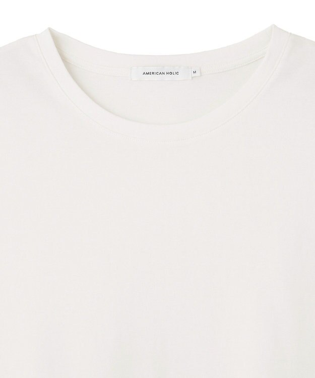 AMERICAN HOLIC 異素材裾フレアノースリーブプルオーバー Off White