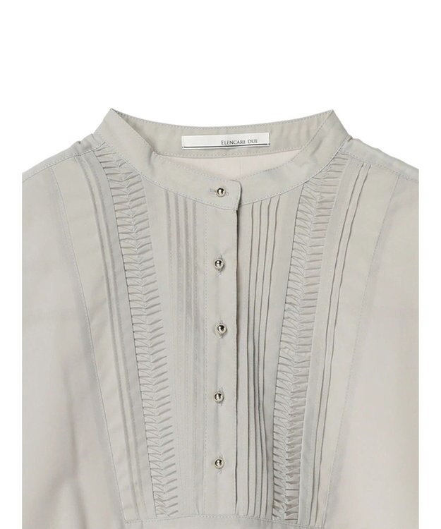 Green Parks ・ＥＬＥＮＣＡＲＥ　ＤＵＥ　ピンタックフレンチブラウス Gray Beige